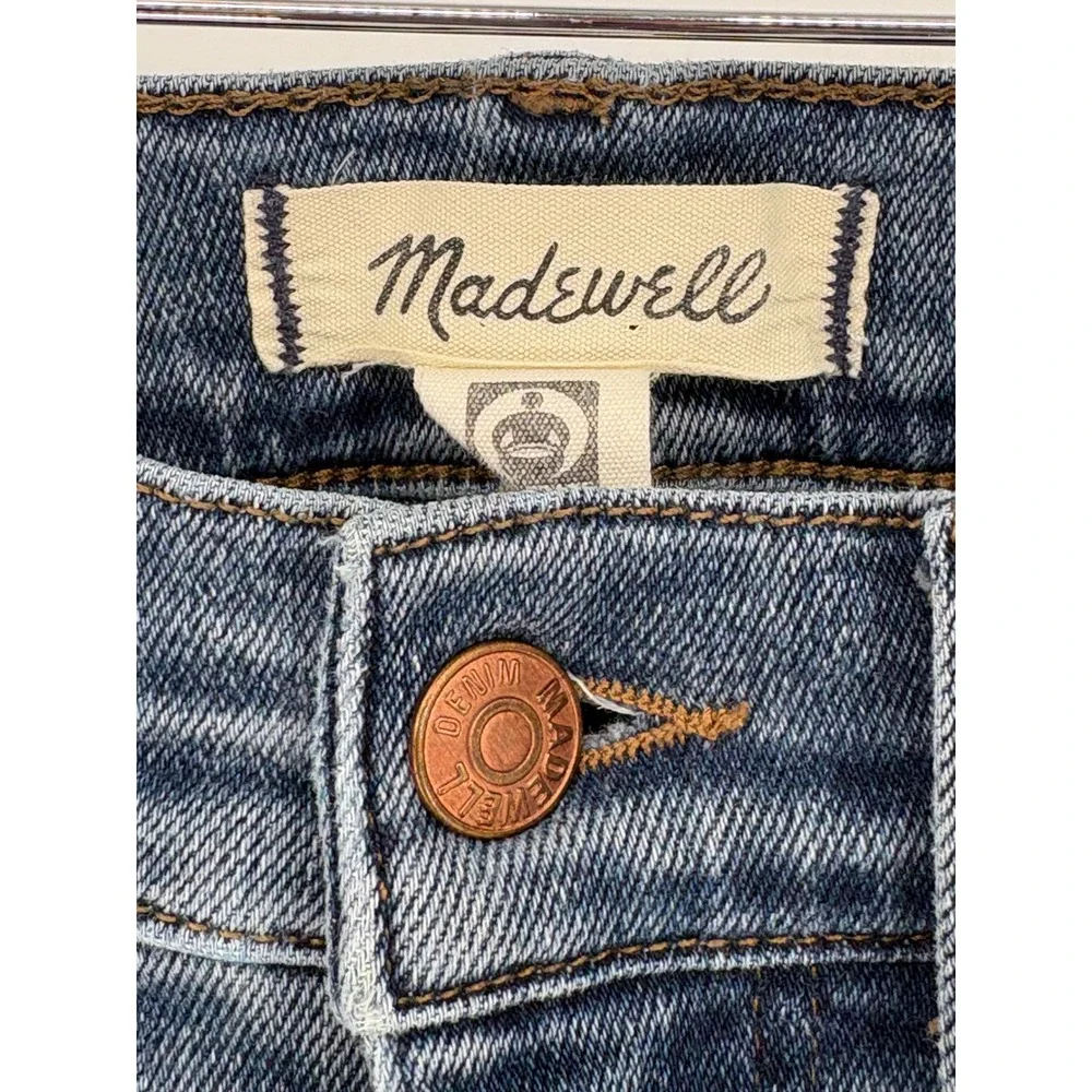 Madewell Mid-Rise Kick Out Jeans Womens 28 Blue Crop Flare Bootcut Denim